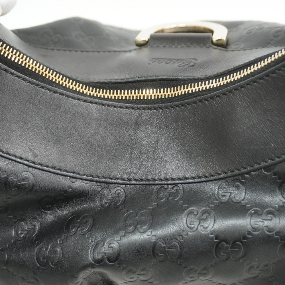 Gucci Shoulder Bag Guccissima Abby 189833 Leather Black Champagne Ladies - Picture 6 of 12